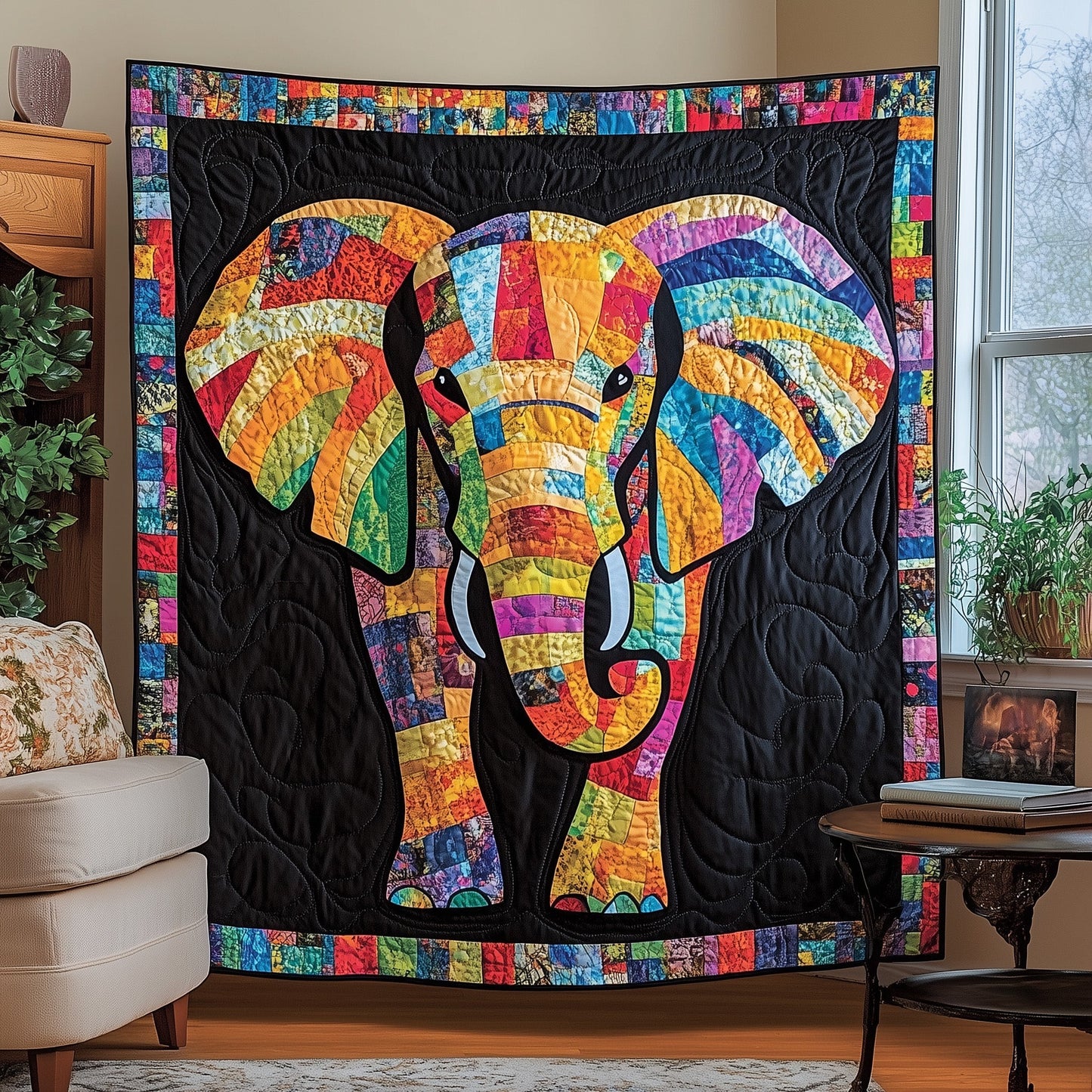 Savanna Elephant Quilted Blanket GFTOTP6861
