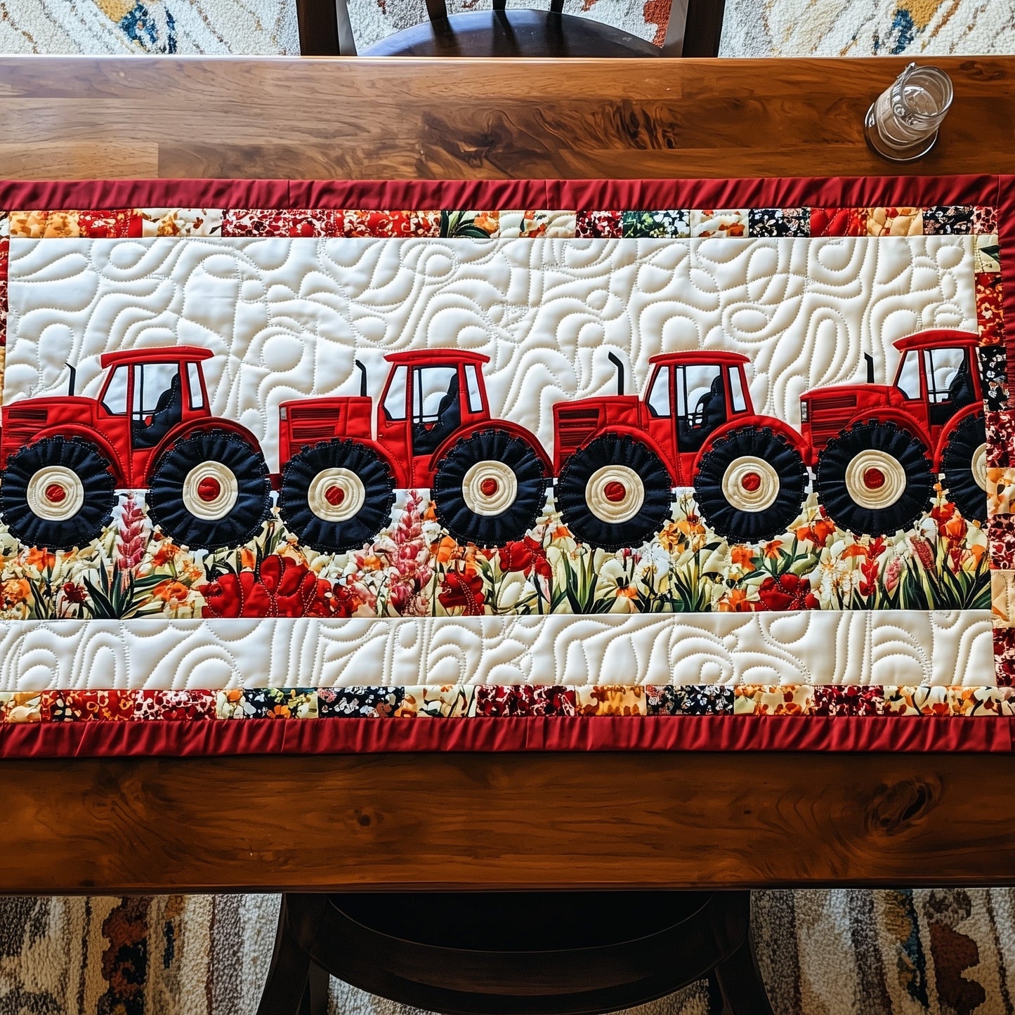 Rustic Tractor Quilted Table Runner GFTOTP7094