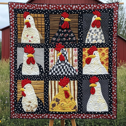 Funky Chicken Fiesta Quilted Blanket GFTOTP7108