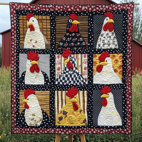 Funky Chicken Fiesta Quilted Blanket GFTOTP7108