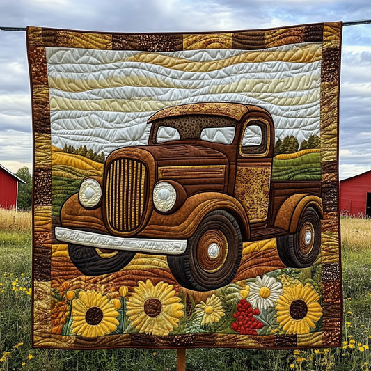 Rustic Roads Truck Quilted Blanket GFTOTP7118