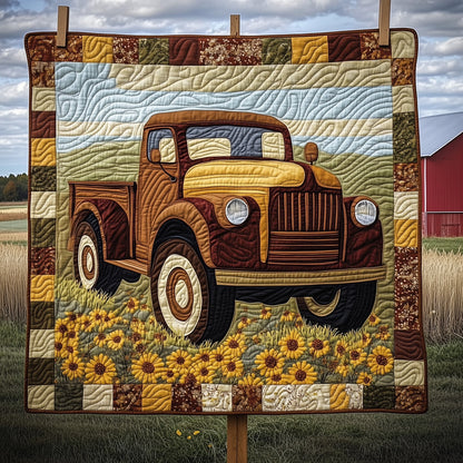Rustic Roads Truck Quilted Blanket GFTOTP7119