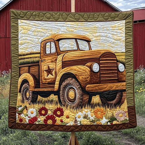 Rustic Roads Truck Quilted Blanket GFTOTP7120