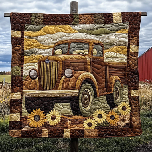 Rustic Roads Truck Quilted Blanket GFTOTP7121