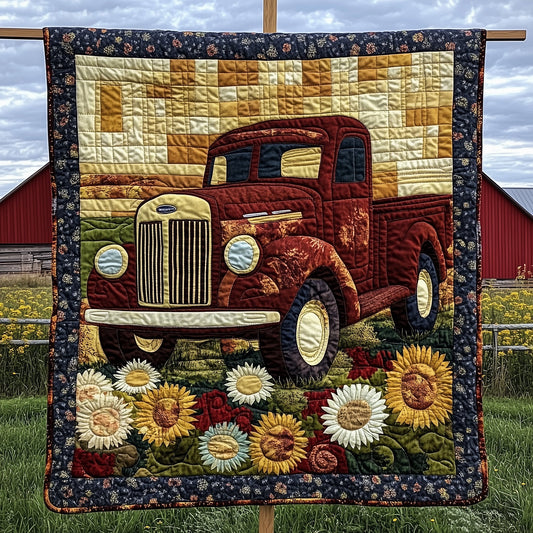 Rustic Roads Truck Quilted Blanket GFTOTP7122