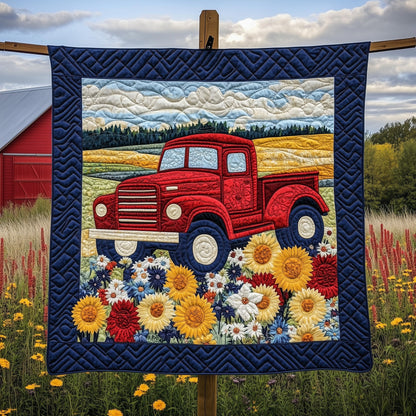 Rustic Roads Truck Quilted Blanket GFTOTP7125