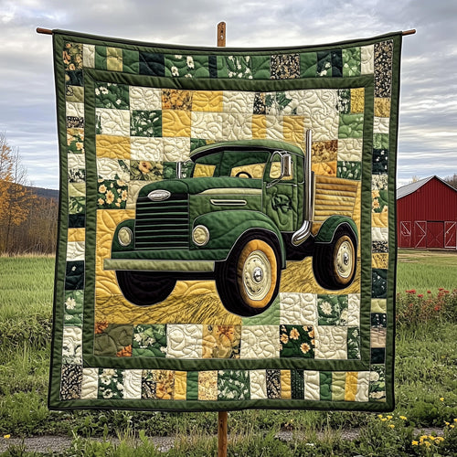 Rustic Roads Truck Quilted Blanket GFTOTP7126