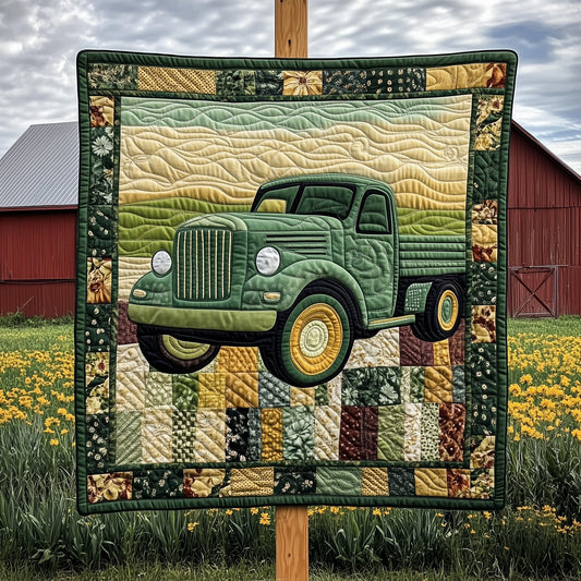Rustic Roads Truck Quilted Blanket GFTOTP7129