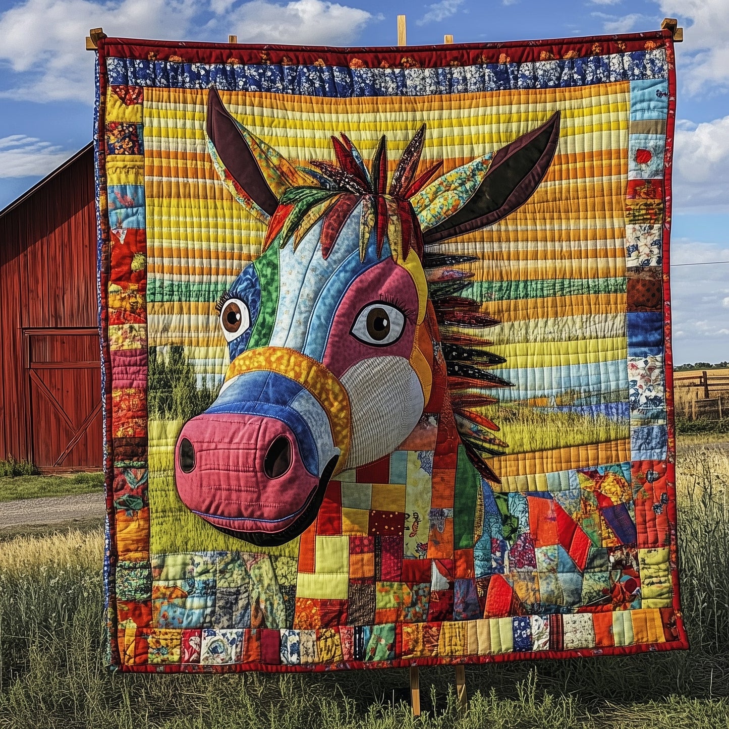 Donkey Snuggles Quilted Blanket GFTOTP7135