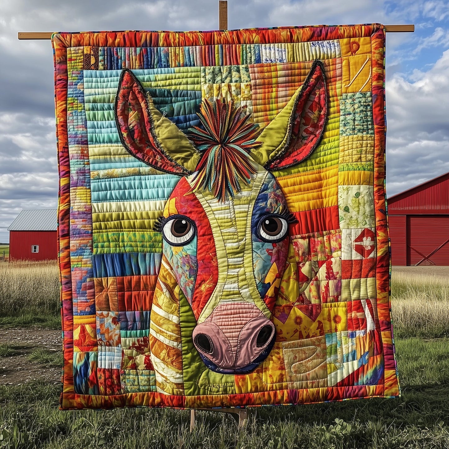 Donkey Snuggles Quilted Blanket GFTOTP7136