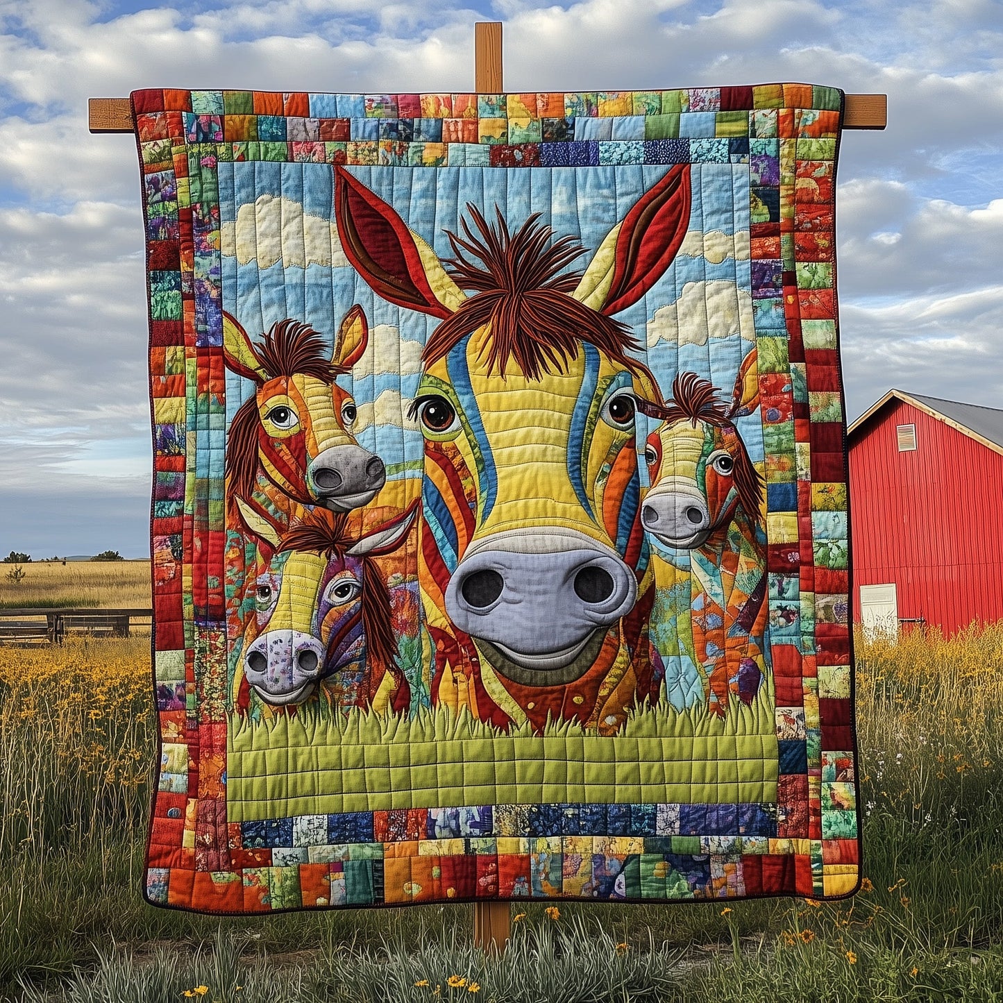 Donkey Snuggles Quilted Blanket GFTOTP7137