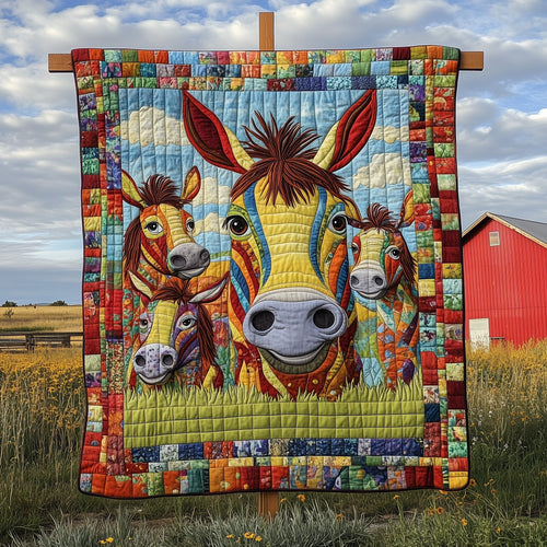 Donkey Snuggles Quilted Blanket GFTOTP7137