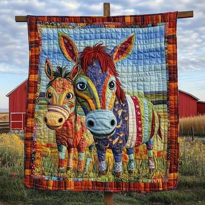 Donkey Snuggles Quilted Blanket GFTOTP7138