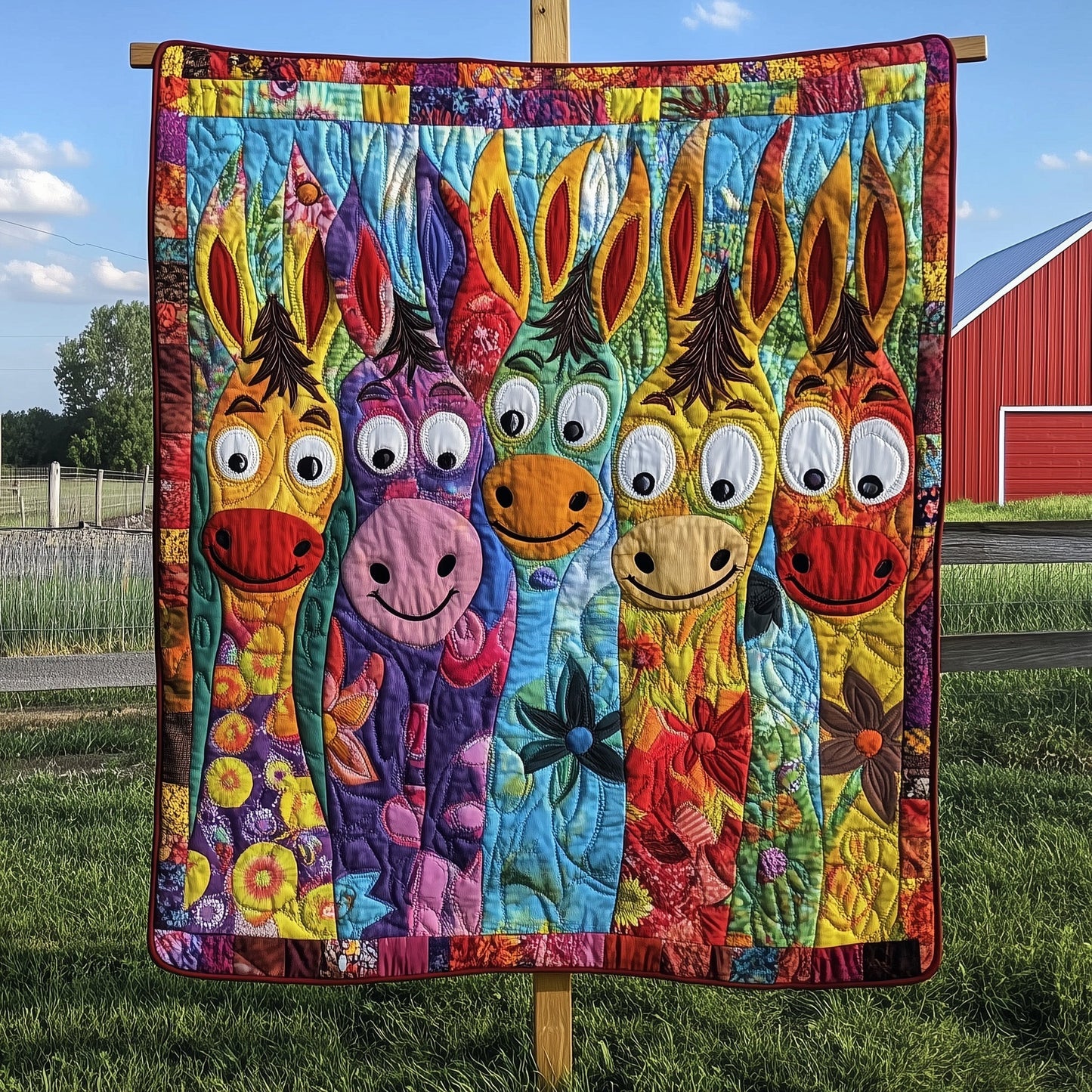 Donkey Snuggles Quilted Blanket GFTOTP7140