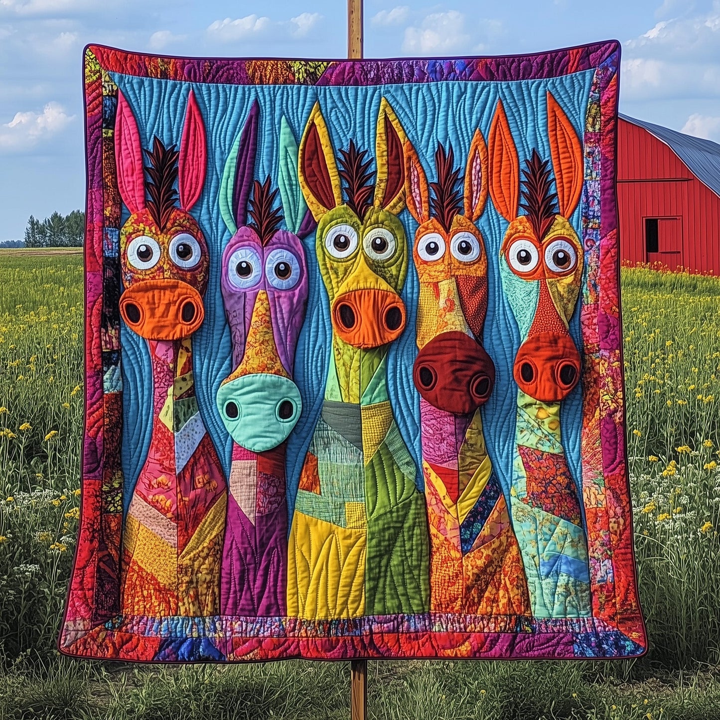 Donkey Snuggles Quilted Blanket GFTOTP7142