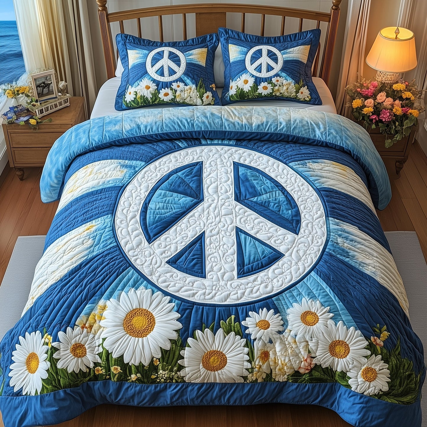 Groovy Dreams 3-Piece Quilted Bedding Set GFTOTP7143