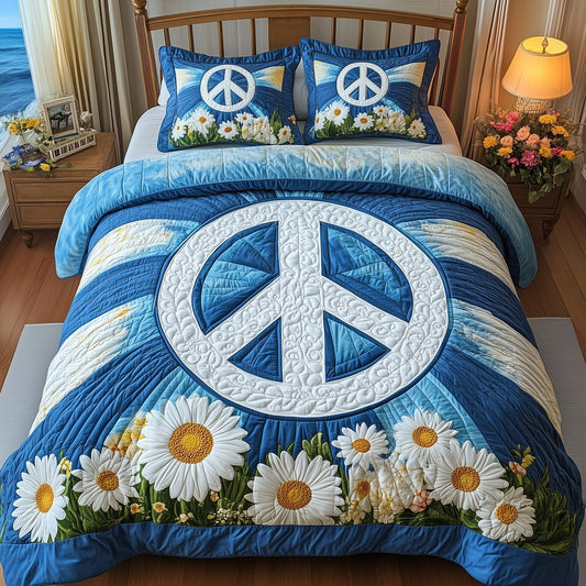 Groovy Dreams 3-Piece Quilted Bedding Set GFTOTP7143