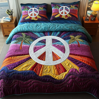 Groovy Dreams 3-Piece Quilted Bedding Set GFTOTP7144