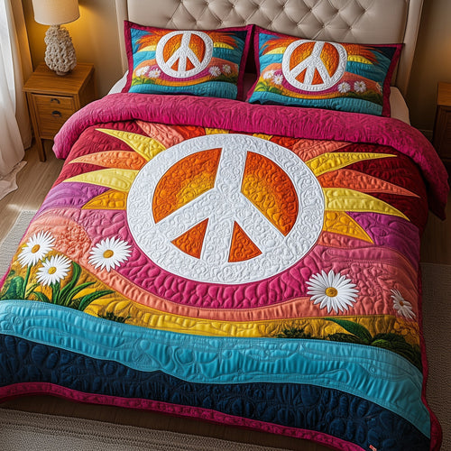 Groovy Dreams 3-Piece Quilted Bedding Set GFTOTP7148