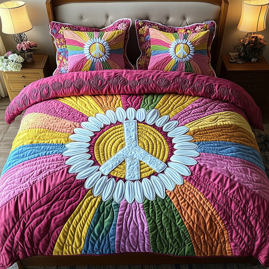 Groovy Dreams 3-Piece Quilted Bedding Set GFTOTP7149