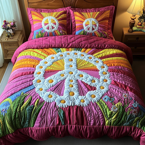 Groovy Dreams 3-Piece Quilted Bedding Set GFTOTP7153