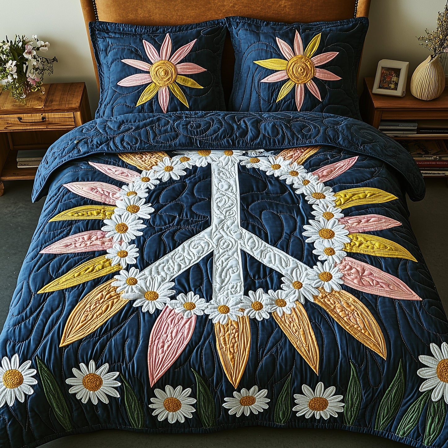 Groovy Dreams 3-Piece Quilted Bedding Set GFTOTP7154