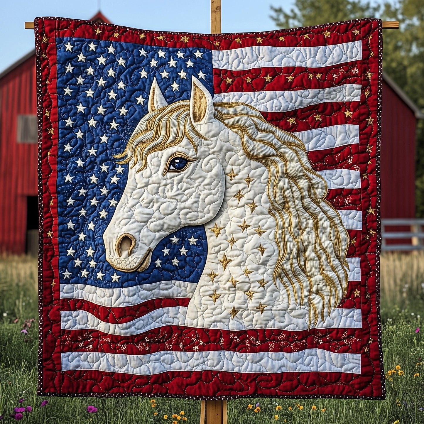 Gallop for Glory Quilted Blanket GFTOTP7157