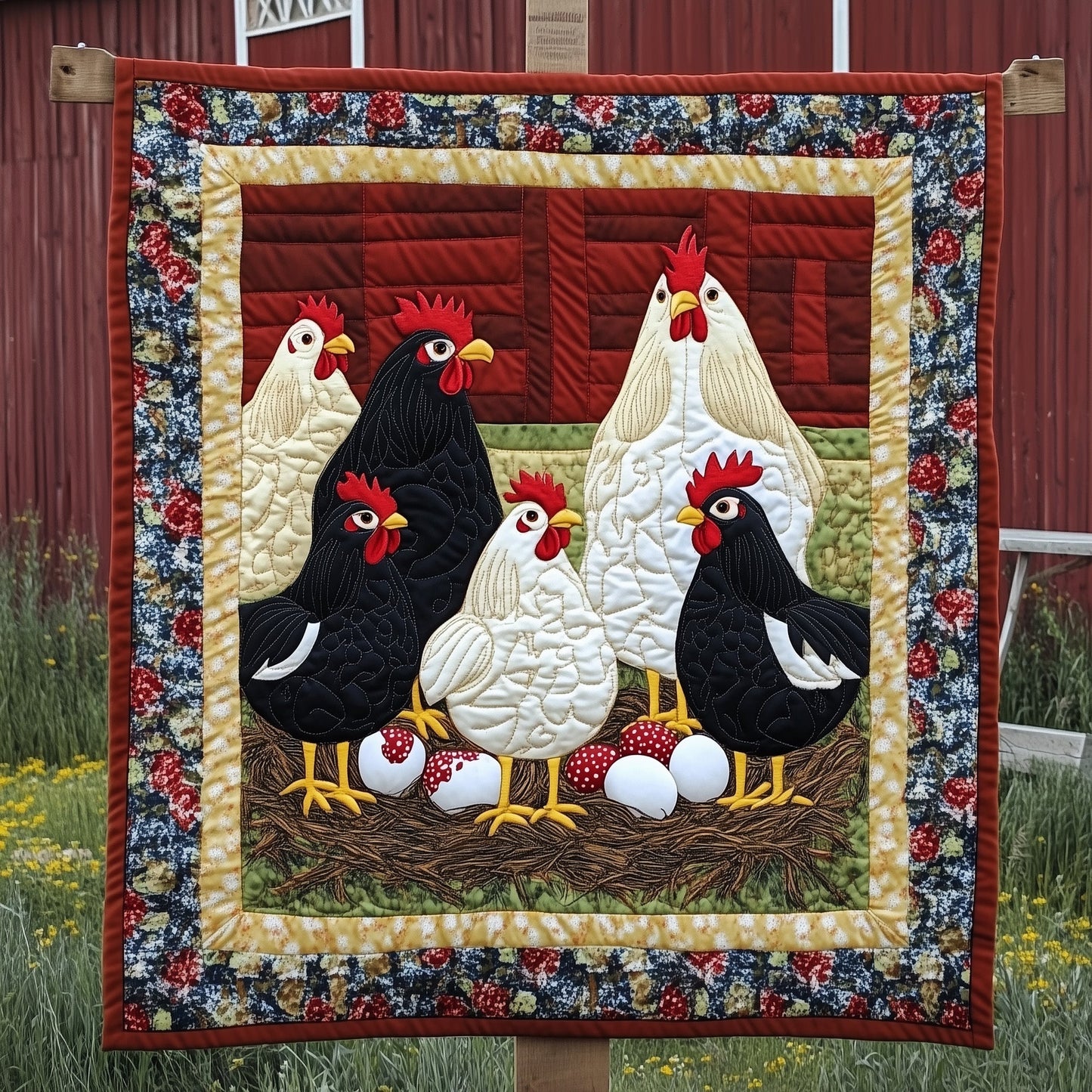 Hen House Quilted Blanket GFTOTP7166