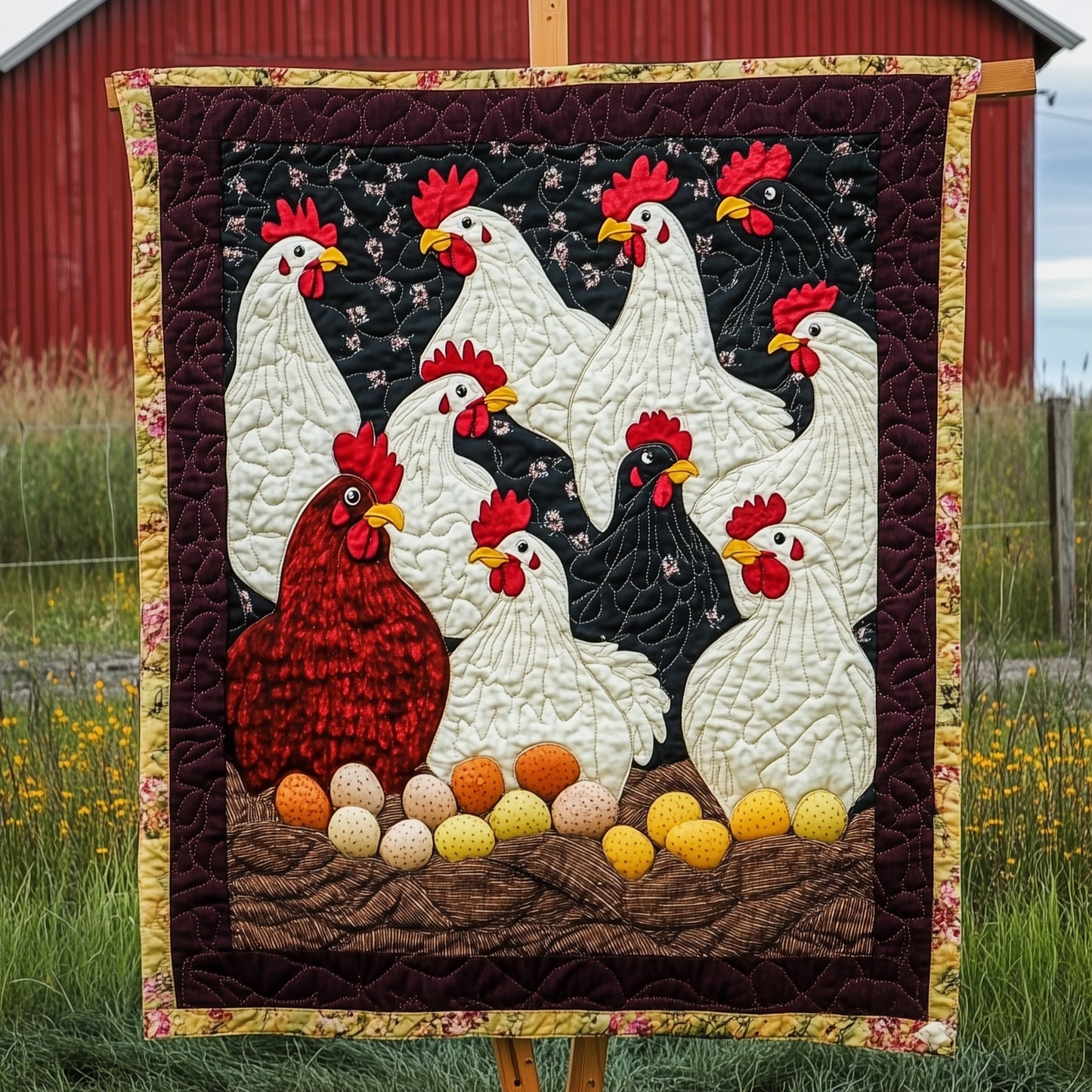 Hen House Quilted Blanket GFTOTP7167