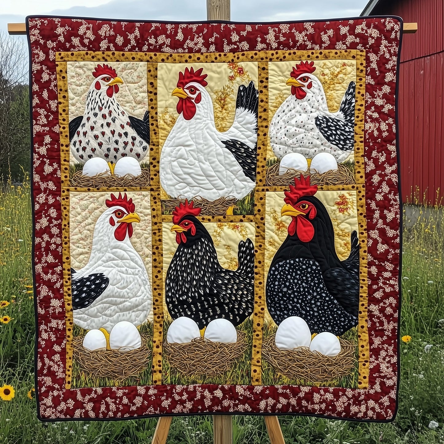 Hen House Quilted Blanket GFTOTP7170