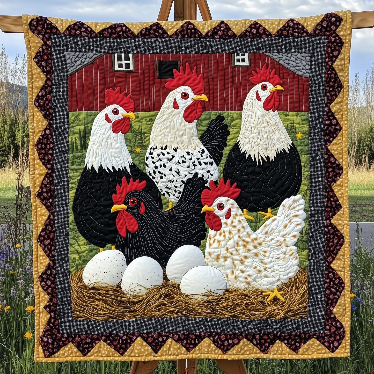 Hen House Quilted Blanket GFTOTP7171