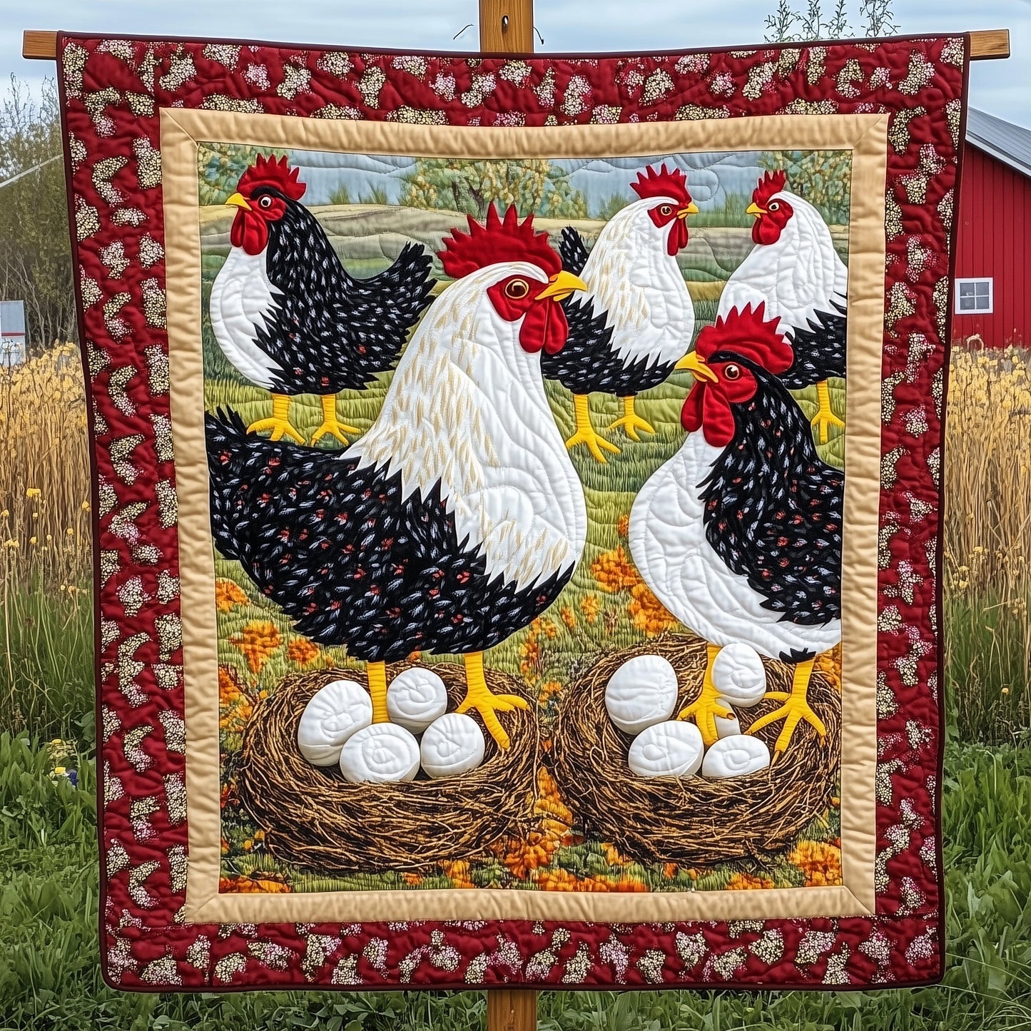 Hen House Quilted Blanket GFTOTP7172