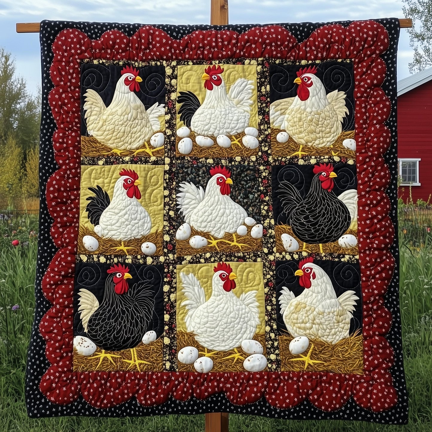 Hen House Quilted Blanket GFTOTP7173