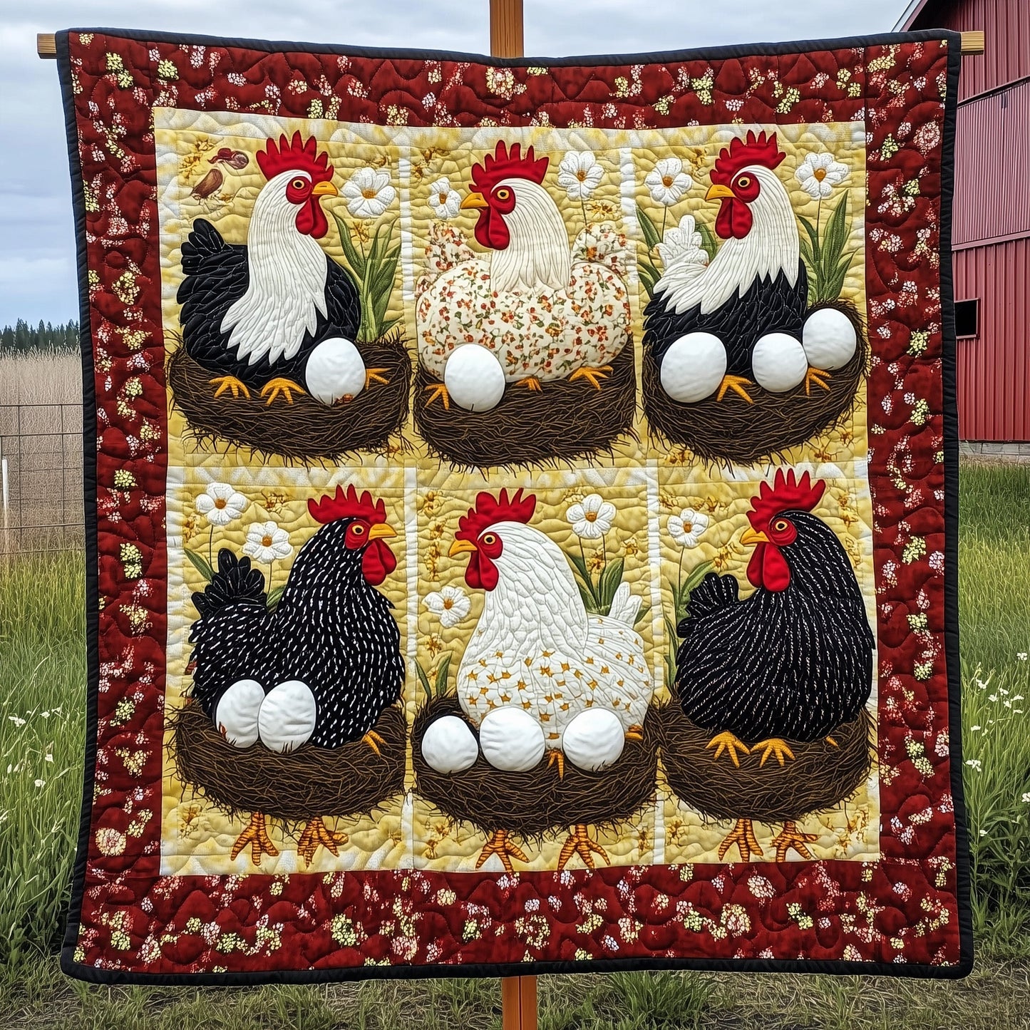 Hen House Quilted Blanket GFTOTP7174