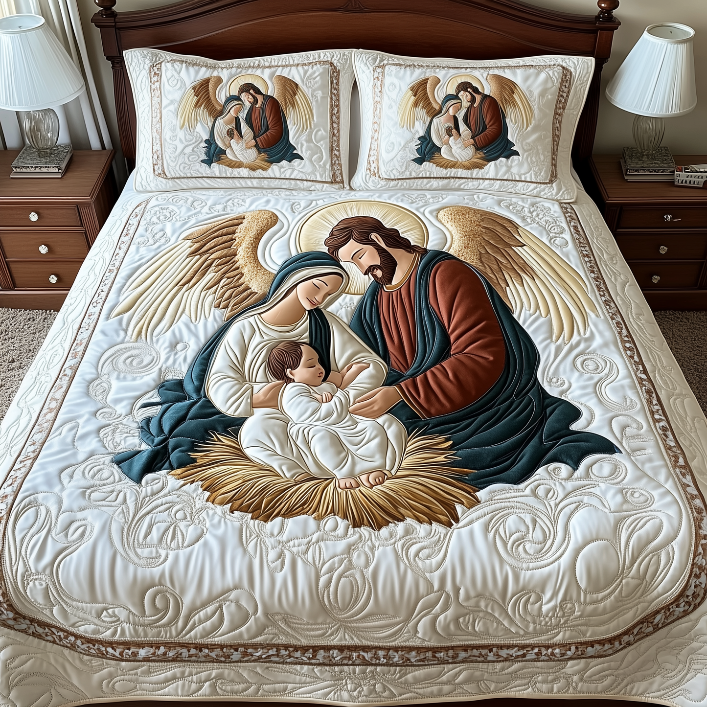 Nativity 3-Piece Quilted Bedding Set GFTOTP717