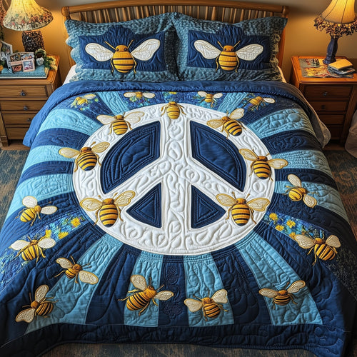 Bee Hippie 3-Piece Quilted Bedding Set GFTOTP7216