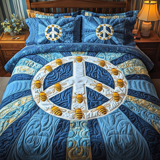 Bee Hippie 3-Piece Quilted Bedding Set GFTOTP7217