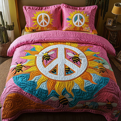 Bee Hippie 3-Piece Quilted Bedding Set GFTOTP7219