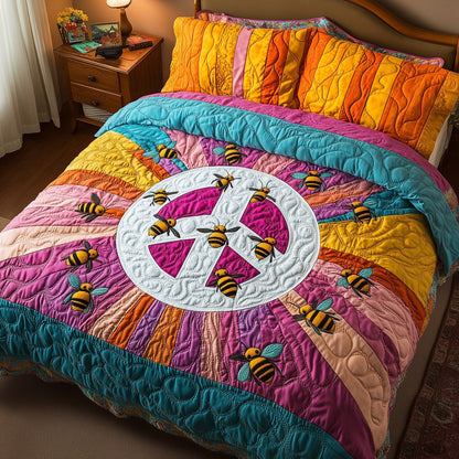 Bee Hippie 3-Piece Quilted Bedding Set GFTOTP7221