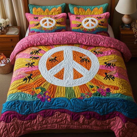 Bee Hippie 3-Piece Quilted Bedding Set GFTOTP7222