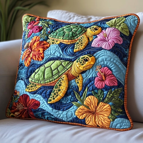 Sea Turtle Serenity Quilted Pillow Case GFTOTP7233
