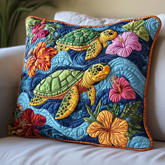 Sea Turtle Serenity Quilted Pillow Case GFTOTP7233