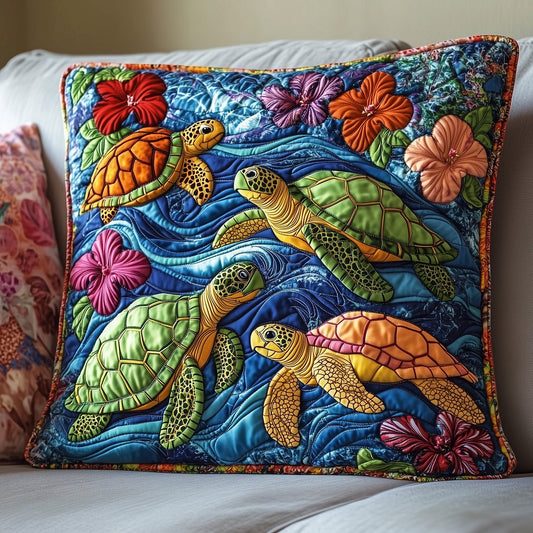 Sea Turtle Serenity Quilted Pillow Case GFTOTP7234