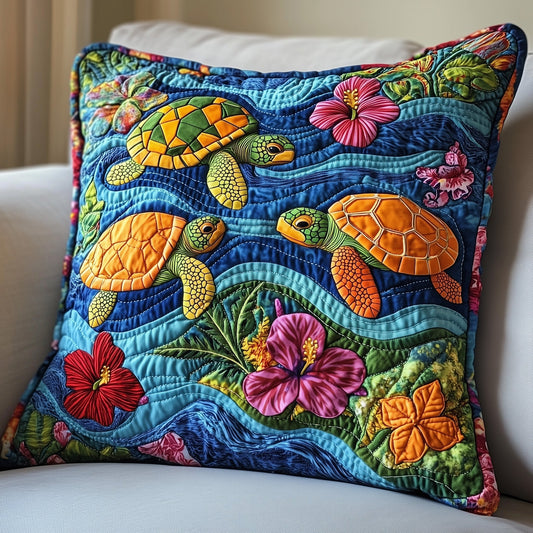 Sea Turtle Serenity Quilted Pillow Case GFTOTP7238