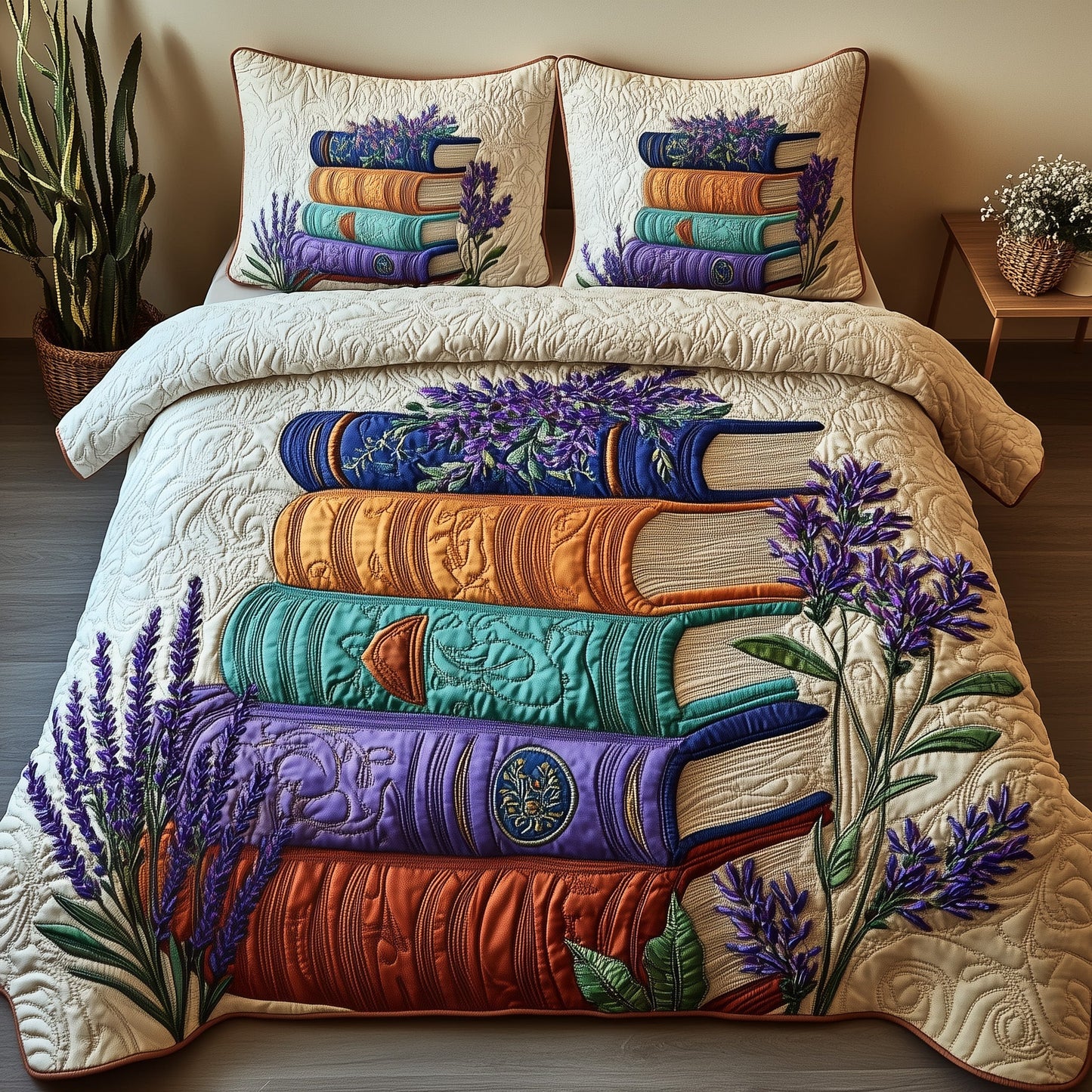 Storytime in Lavender 3-Piece Quilted Bedding Set GFTOTP7264