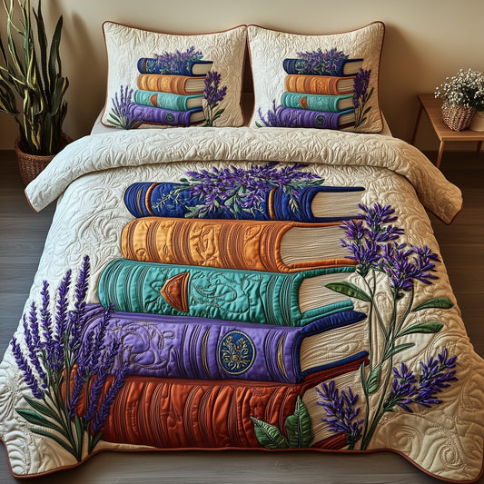 Storytime in Lavender 3-Piece Quilted Bedding Set GFTOTP7264