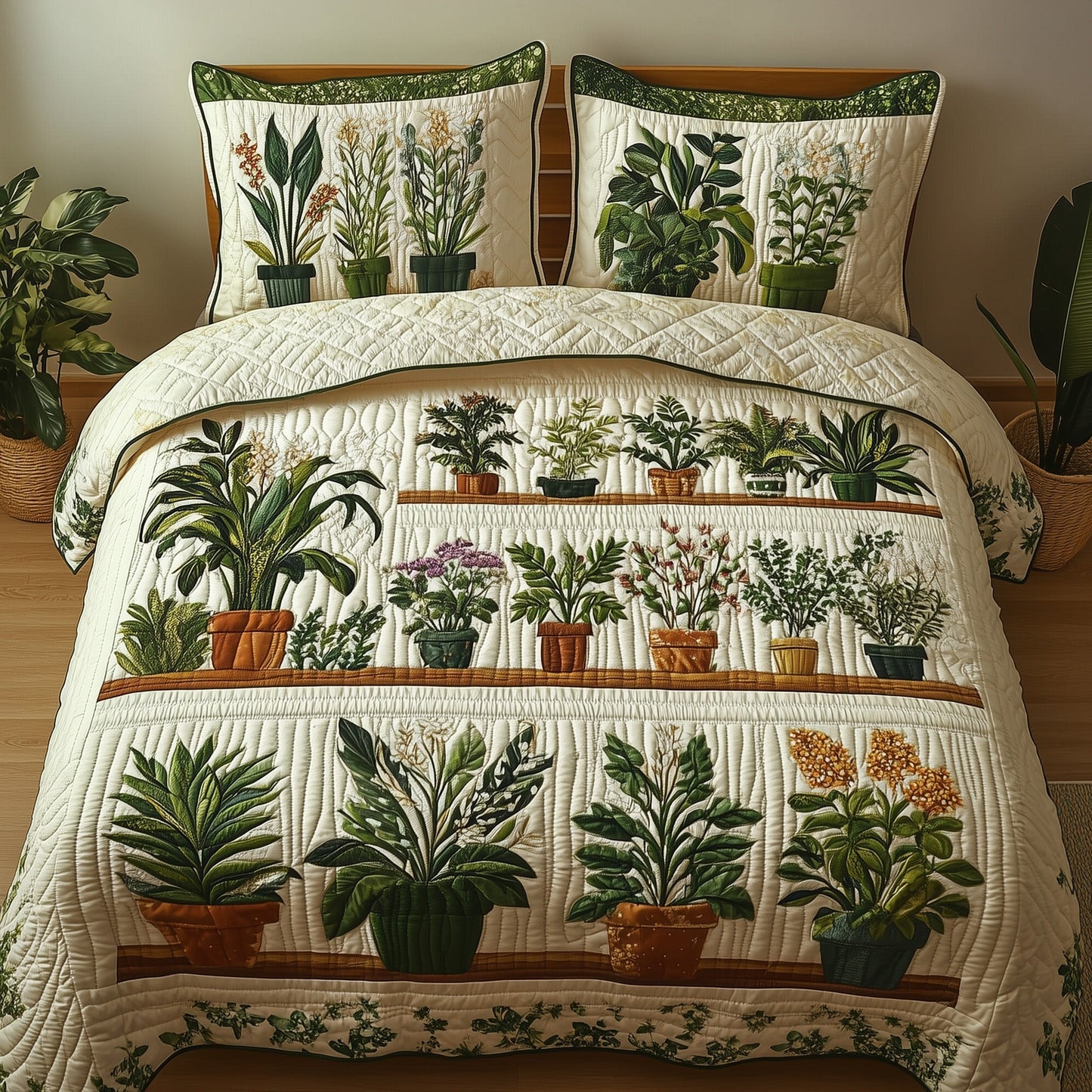 Greenhouse Glow 3-Piece Quilted Bedding Set GFTOTP7281