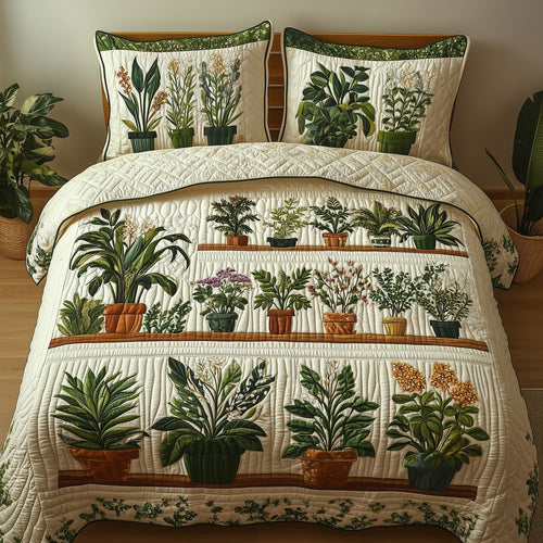 Greenhouse Glow 3-Piece Quilted Bedding Set GFTOTP7281