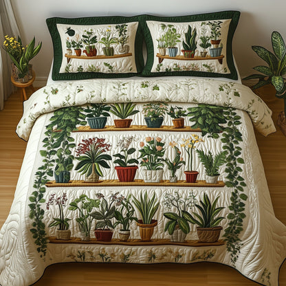 Greenhouse Glow 3-Piece Quilted Bedding Set GFTOTP7282