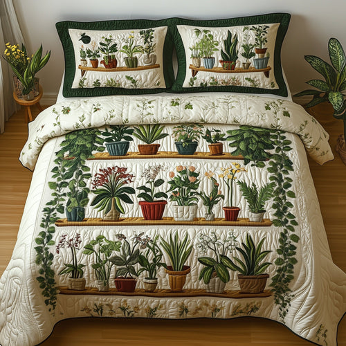 Greenhouse Glow 3-Piece Quilted Bedding Set GFTOTP7282